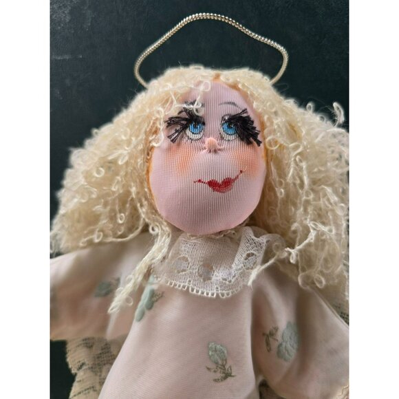 Rare Vintage Virginia Black Christmas Angel Doll Original Hang Tag Blue White - Picture 2 of 14